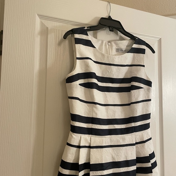 CARMEN MARC VALVO Point Of Sail Dress in Blue And White Stripe - Picture 7 of 15